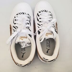 Puma Sneaker Womens White Cheetah Zebra Print